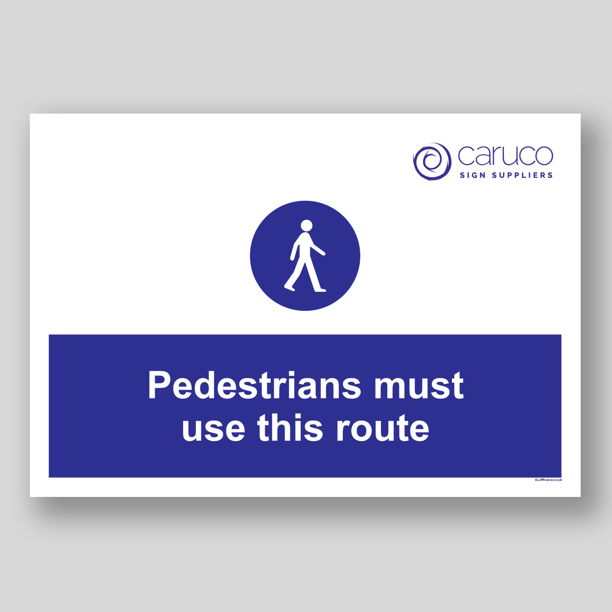 CL-295 Pedestrians must use route