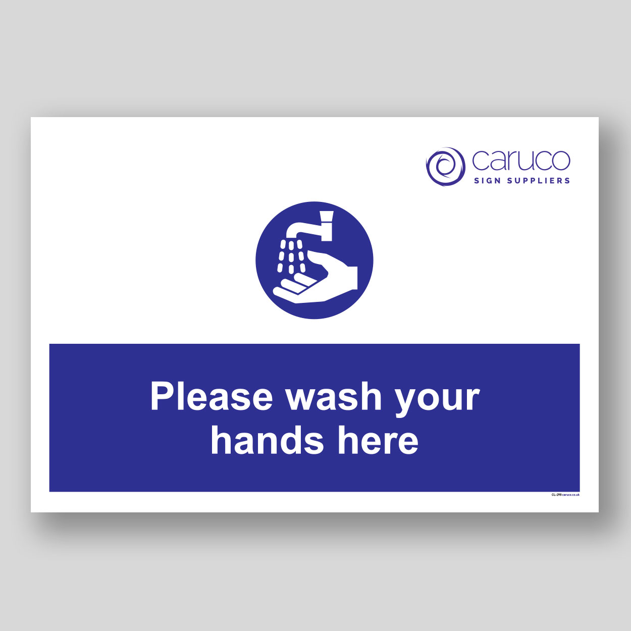 CL-298 Please wash hands here