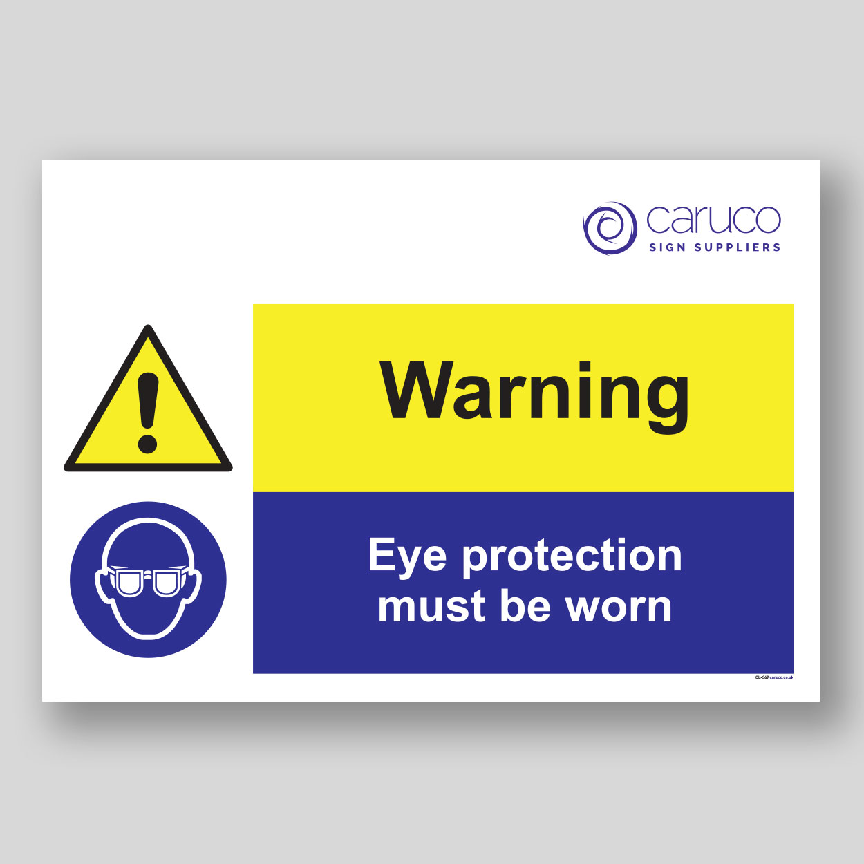 CL-369 Warning - eye protection