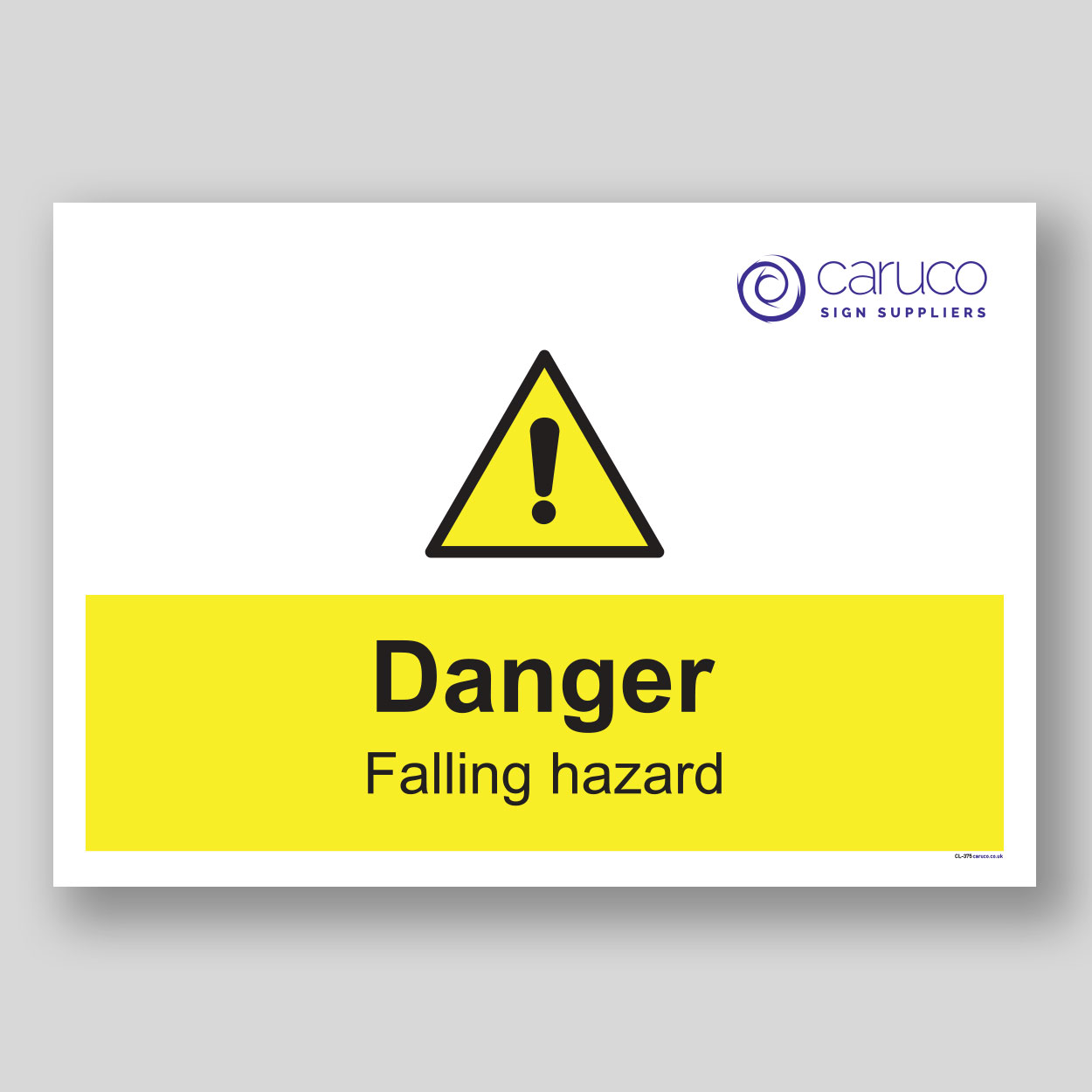 CL-375 Danger - falling hazard