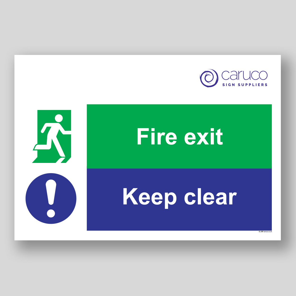 CL-381 Fire exit - Keep clear