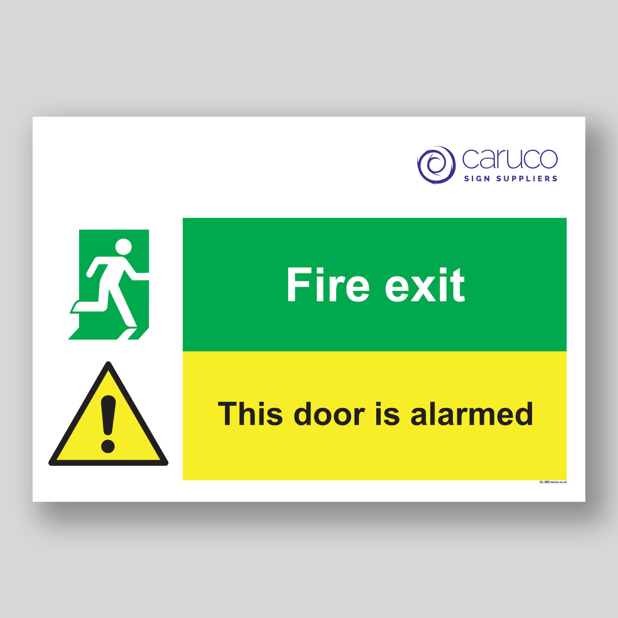 CL-383 Fire exit - This door is alarmed