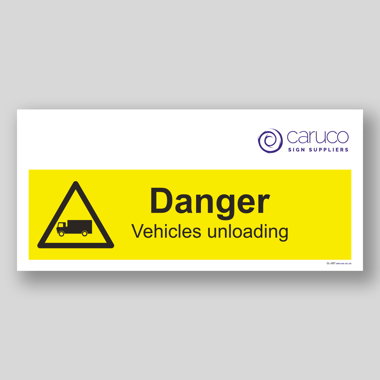 CL-007 Danger - vehicles unloading