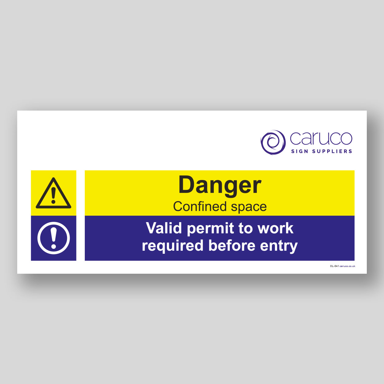 CL-041 Danger confined space - valid permit