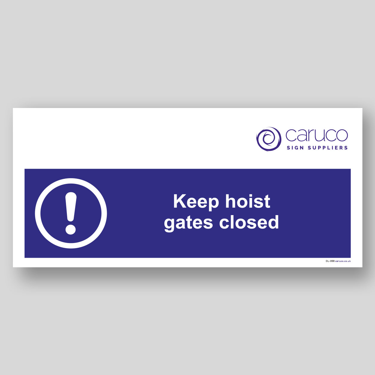 CL-058 Keep hoist gates closed