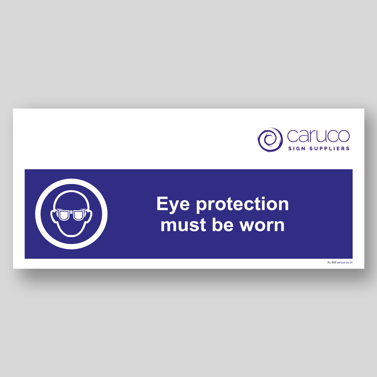 CL-063 Eye protection must be worn