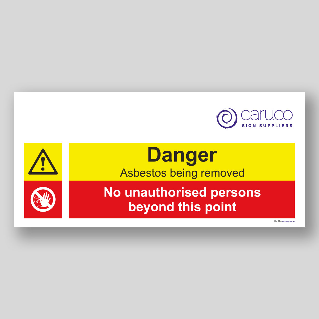 CL-086 Danger asbestos - no unauthorised persons