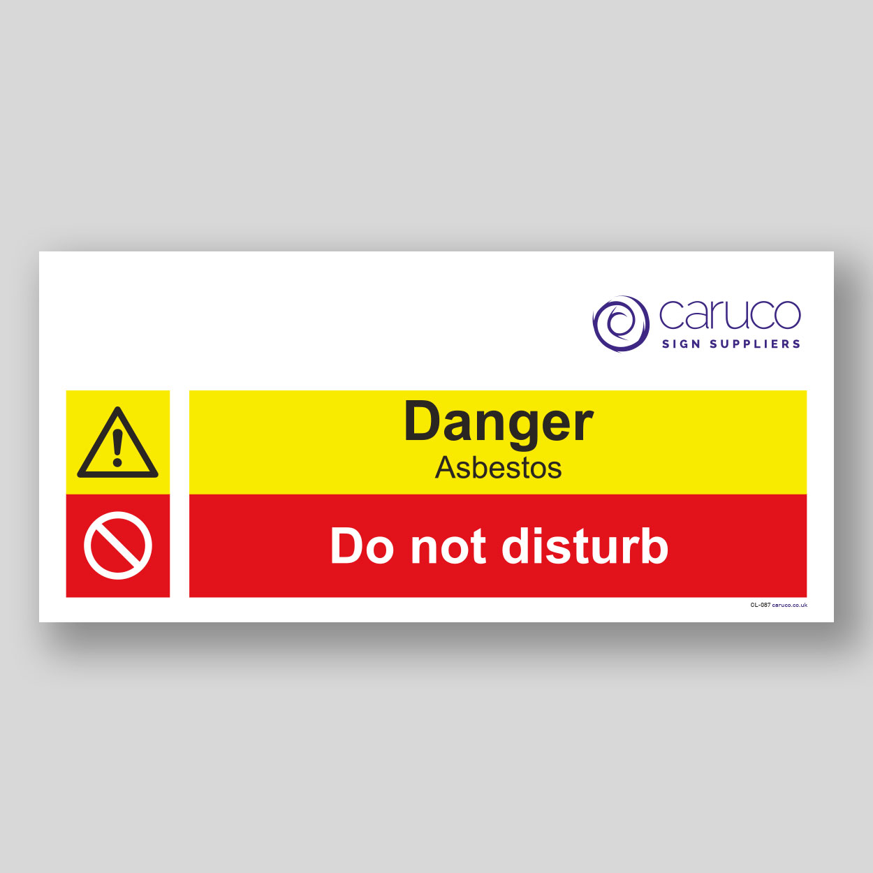 CL-087 Danger asbestos - do not disturb