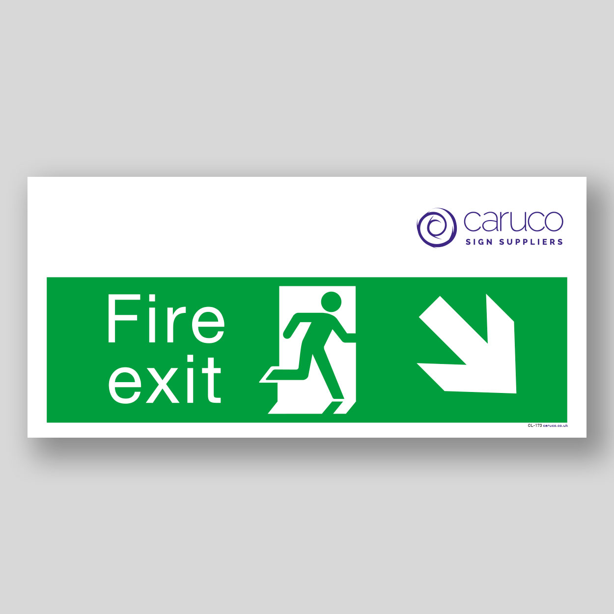 CL-173 Fire exit - with right down arrow