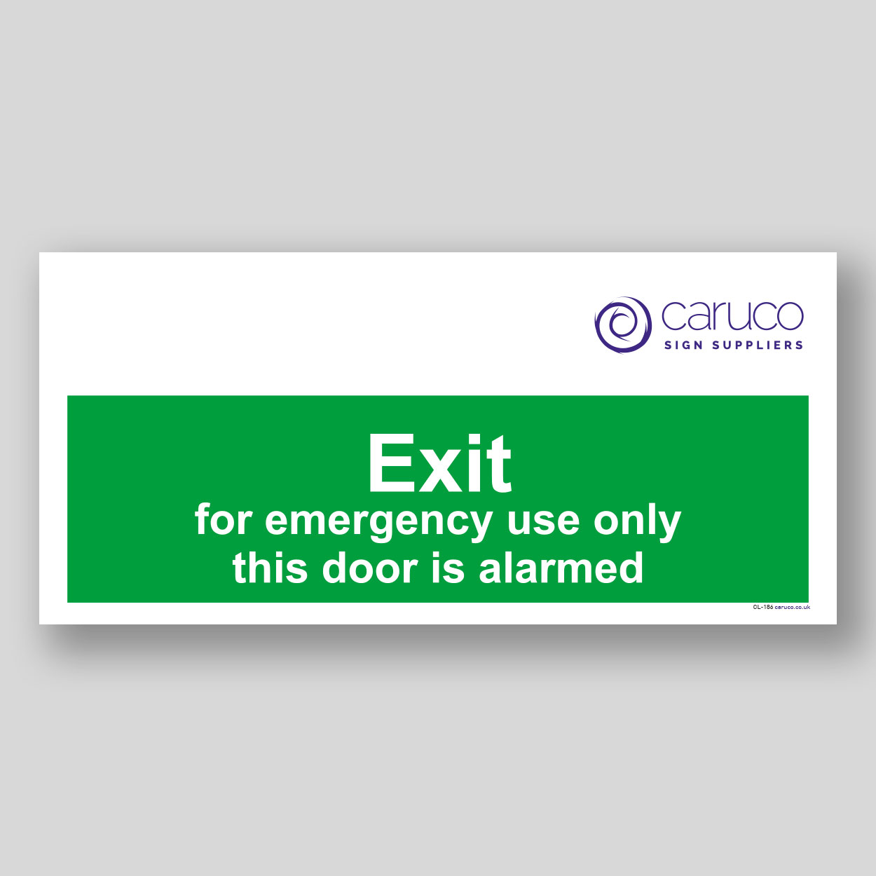 CL-186 Exit - emergency use only - door alarmed
