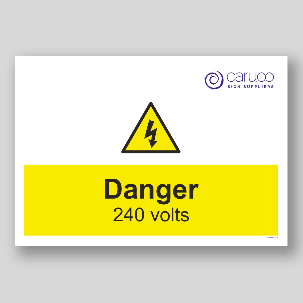CL-224 Danger - 240 volts