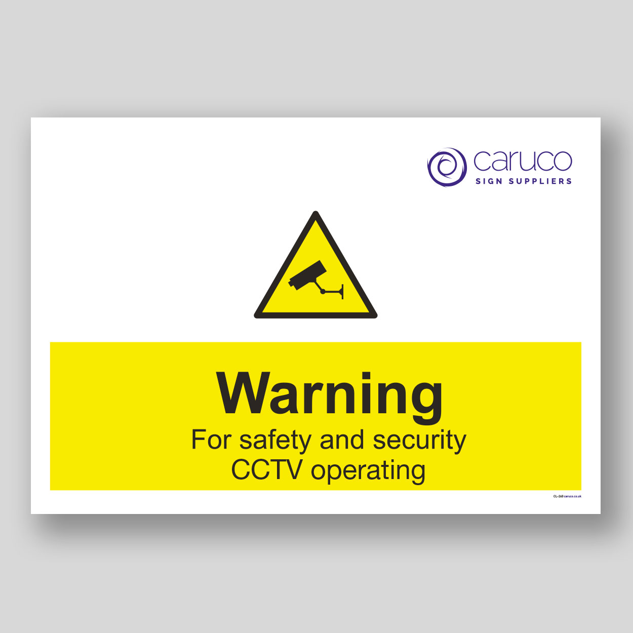 CL-240 Warning - cctv operating