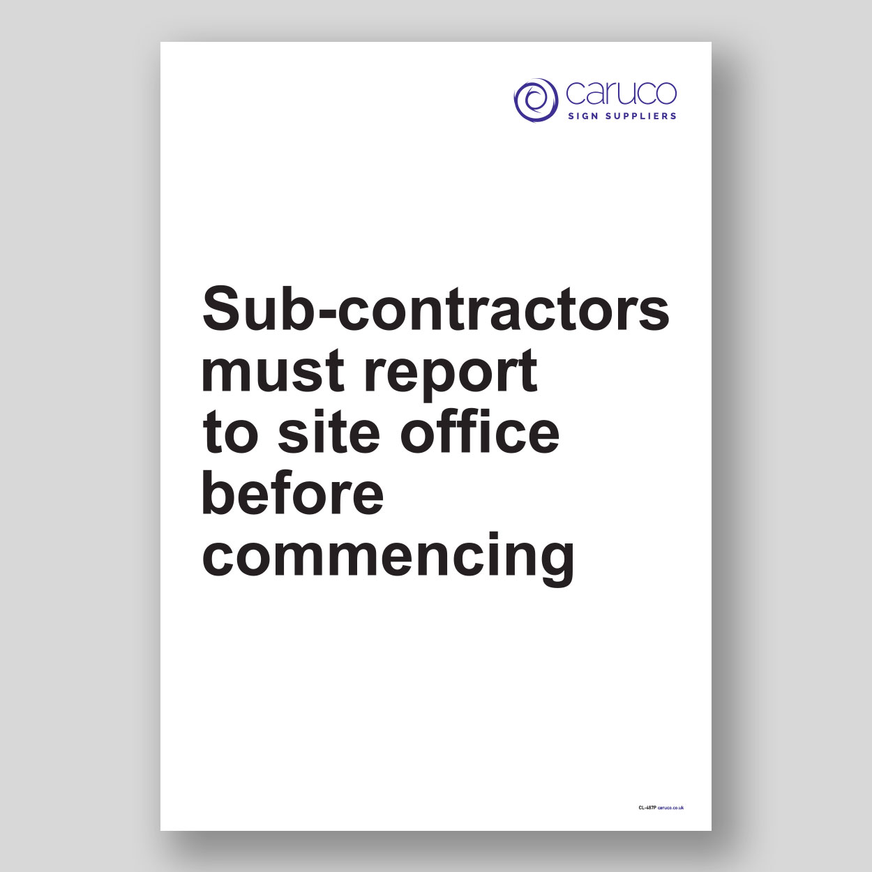 CL-487P Sub-contractors - site office