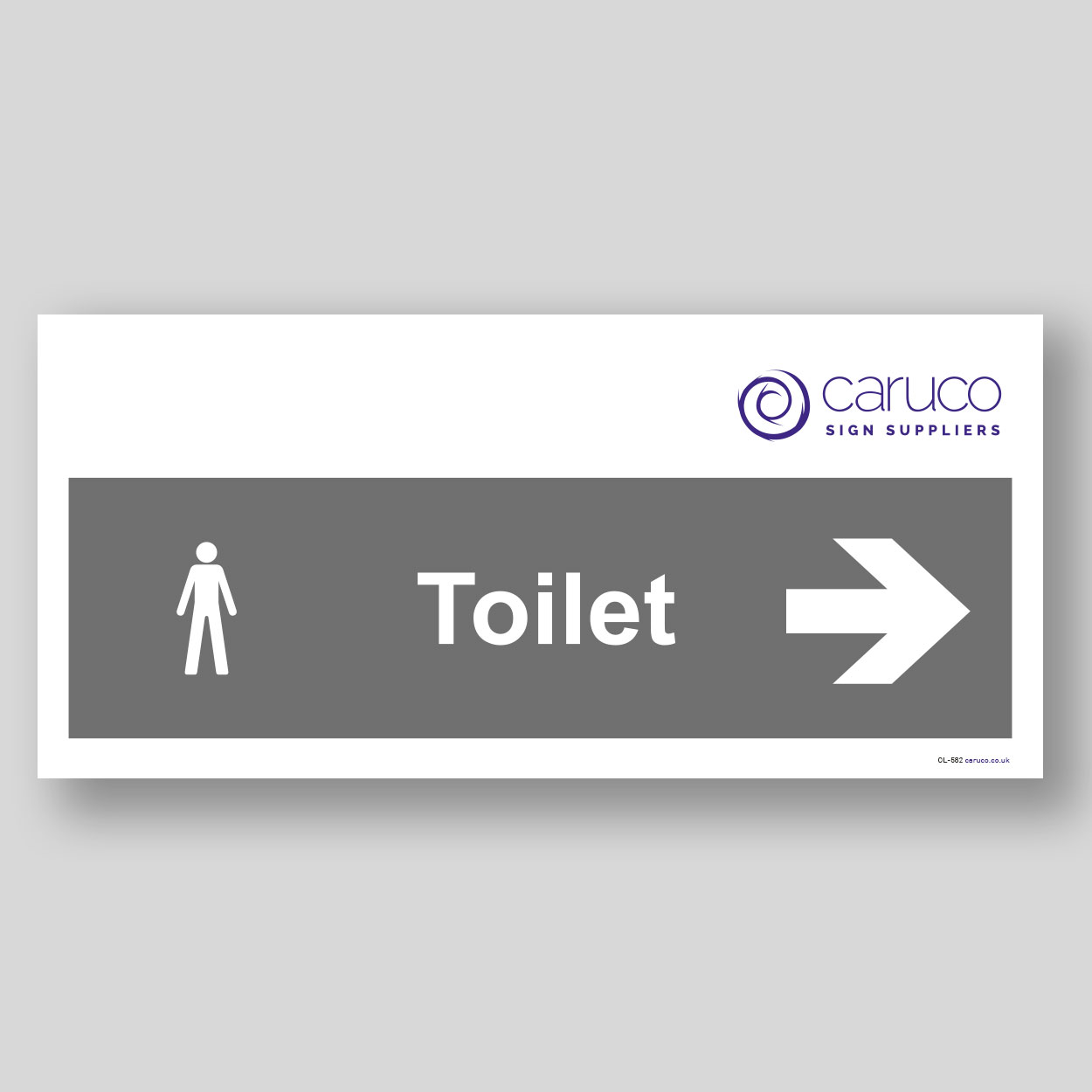 CL-582 Male toilet with right arrow