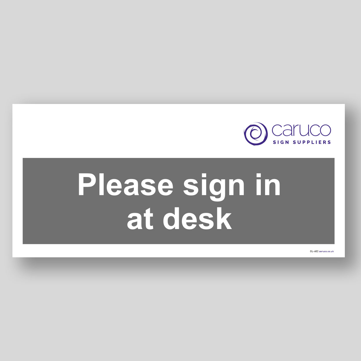 CL-602 Please sign in at desk
